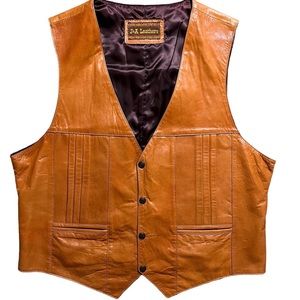 Y2K Brown Leather Vest